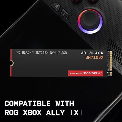 WD_Black 4TB SN7100X NVMe SSD - ROG Xbox Ally (X) 및 PC용으로 제작, 읽기 속도 최대 7,000MB/s, 내부 솔리드 스테이트 드라이브, ROG Xbox Ally (X) 게이밍 공식 라이선스 - WDBELH0040BBK-WRSN — 사진 3