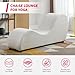MUZZ Yoga Chair for Adults, Velvet Yoga Chaise Lounge Chair Indoor for Adult Exercise, Stretching, Relaxation, Modern Tantra Chairs for Adults Couples for Bedroom,Living Room-Beige