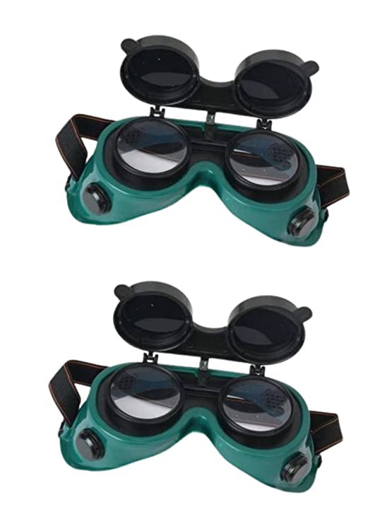 Weldcraft Welding Safety Goggles ( PACK OF 2 ) Welding Safety Glass [ Colour Green