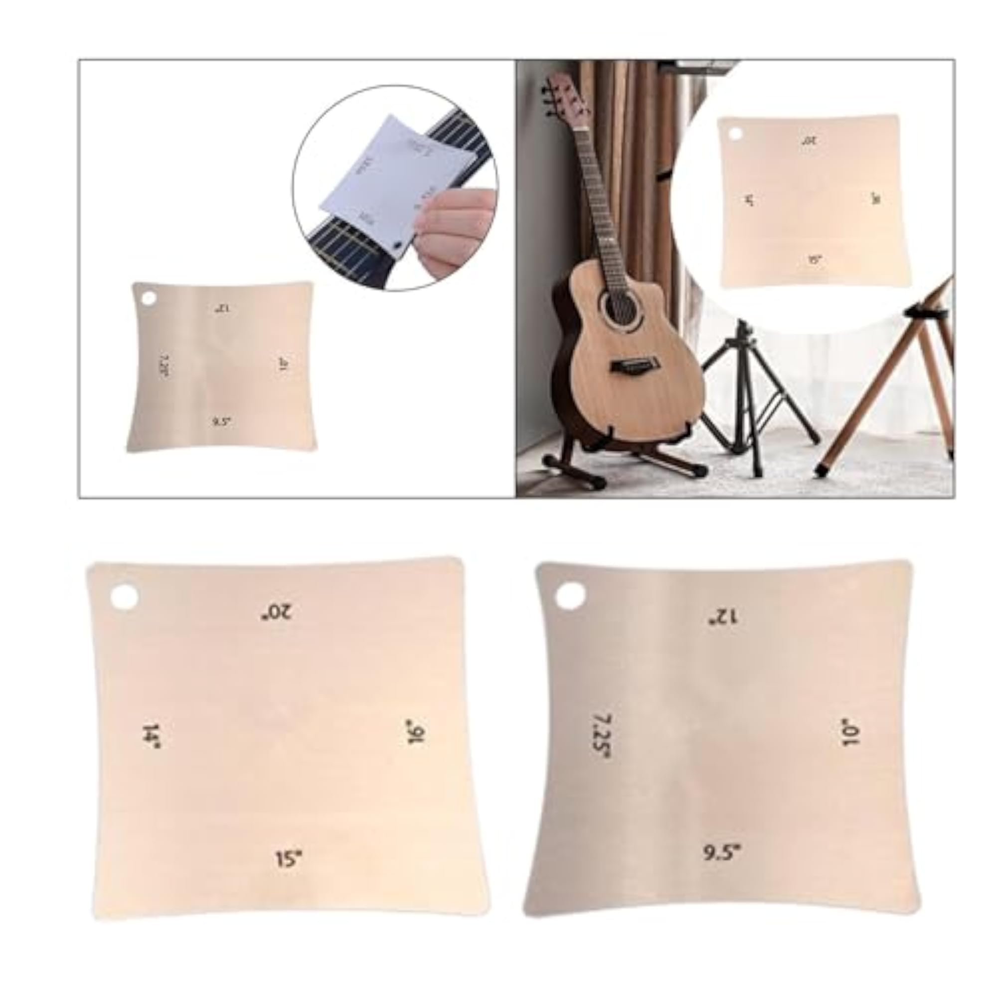 Gearless Guitar Square Ruler Fretboard Measuring Tool