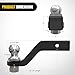 Nilight Forged Trailer Hitch Mount with 2-5/16-Inch Ball Fits 2 Inch Receiver Square 5/8