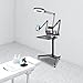 CNCEST Multifunctional Tattoo Workstation Console with LED Light,Adjustable Height Magnetic Tray,Double Stand with Tattoo Tray Trolley,Phone Tablet Stand,for Tattoo,Beauty and Hair Salon (Ring light)