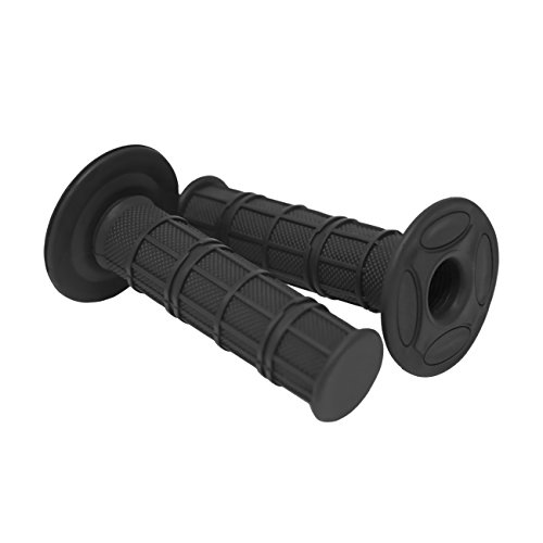 7/8" Practical Motorcycle Hand Grips Dirt Bike Motocross Gel Handlebar 2Pc- Black #TOP2
