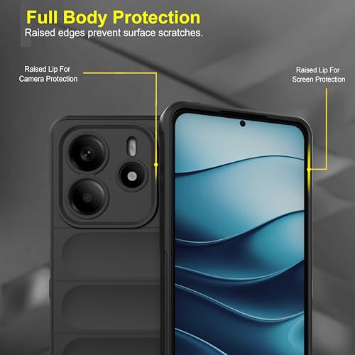 Image of Zapcase Back Case Cover for Mi Redmi Note 14 5G | Compatible for Mi Redmi Note 14 5G Back Cover | Liquid Silicon Magic Case with Camera Protection | Black