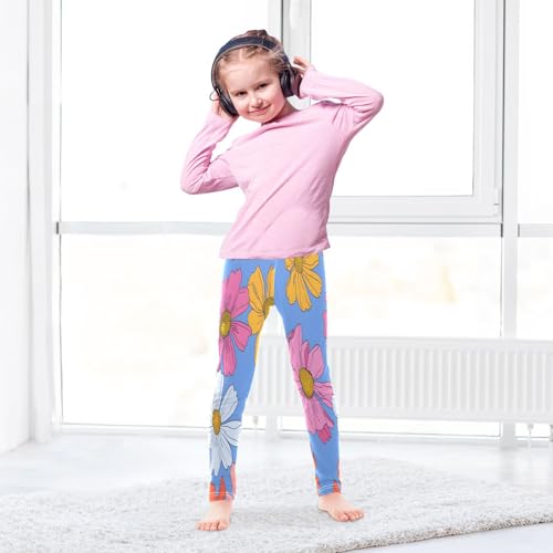 Toddler Girls Leggings Printed Yoga Pants Leggings Simple Colorful Flower Species for Kids4