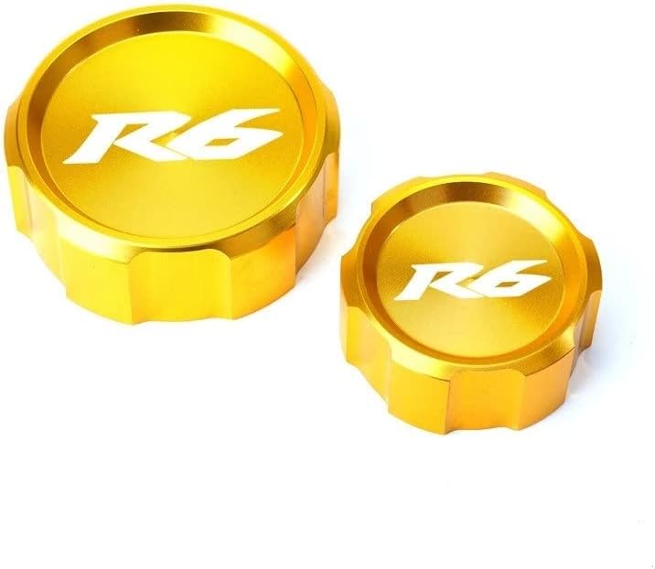 TEMKIN W for Yamaha YZF-R6 YZF R6 YZFR6 2000-2020 2019 Motorcycle Red Front Rear Fluid Cylinder Master Reservoir Cover Y (Color : FRBC Black)