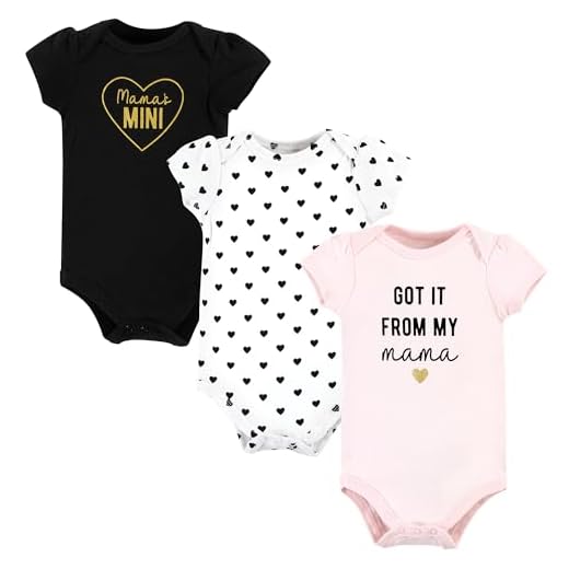 Hudson Baby Unisex Baby Cotton Bodysuits, Mama Heart, Newborn