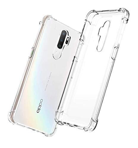 Image of Dashmesh Shopping� Shock Proof Protective Soft Back Case Cover for Oppo A5 2020 / A9 2020 (Transparent) [Bumper Corners with Air Cushion Technology]