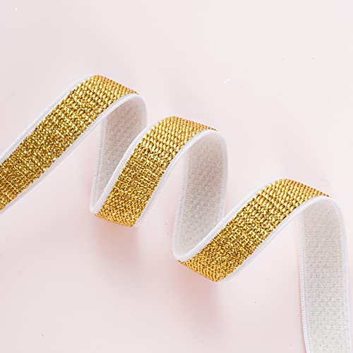 Obmwang 4 Pairs Women'S Bra Straps Glitter Elastic Adjustable Underwear Strap Replacement Shoulder thumb #2