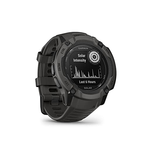 Image of Garmin Instinct 2X Solar, Rugged GPS Smartwatch, Built-in Flashlight, Solar Charging Capability, Multi-Band GNSS, HIIT Workouts, HRV Status, VO2 Max, Daily Suggested Workouts, Recovery Time, Graphite