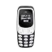 Produktbild HSKB BM10 Mini Bluetooth Handy, Voice Changer/ohne SIM-Lock, Dual-SIM, MP3 / MP4 Beat The Small Kids Toy/Alter Mann Sehr klein und Kompakt (Schwarz)