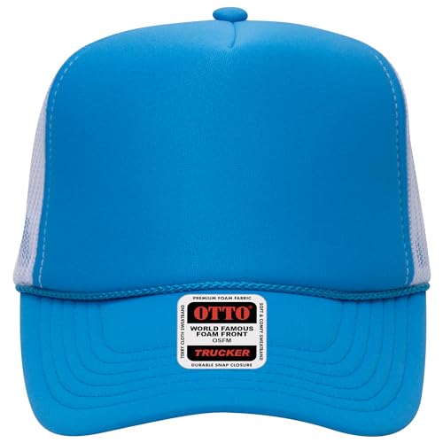 Image of OTTO Polyester Foam Front 5 Panel High Crown Mesh Back Trucker Hats in 97, Bulk, Wholesale