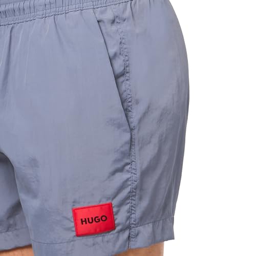 HUGO Men's Standard Square Logo Swim Trunk3