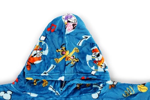 Jay Franco Manta portátil con capucha - Manta oversized de felpa ultra suave y acogedora con bolsillo, azul - Mickey Mouse, 34x38 - Adulto miniatura 4