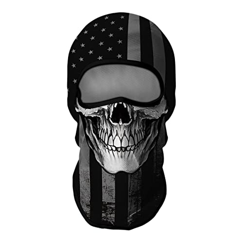 Skull Full ski Mask, 3D Balaclava, UV Sun Protection,Motorcycle/Ski/Scarf/Cycling/Fishing for Men