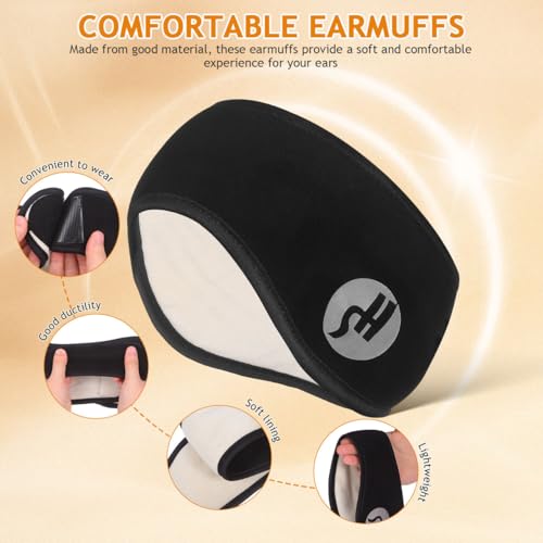 WOONEKY Schalldichte Ohrenschützer Schlafmaske, Augenmaske zum Schlafen mit verstellbarem Kopfteil, Ohrenschützer zum Schlafen, Ohrenwärmer für Seitenschläfer für Sport Training, Joggen, Yoga, Reisen