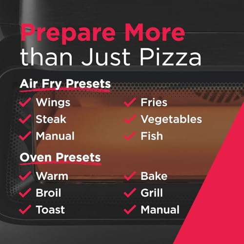Image of Frigidaire Electric Indoor Pizza Oven - Reach Temperatures of 700F - Stone Bake 12 inch Pizzas in Minutes - Portable Countertop Oven with Air Fry and Bake. Peel Included Model FRPO100B