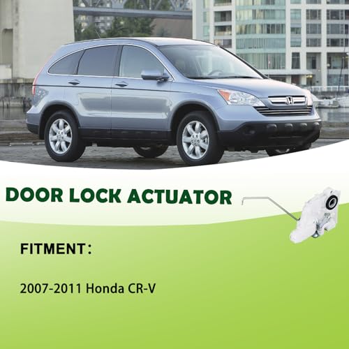 Image of Power Door Lock Latch Actuator Motor with Rod Front Right Passenger Side Compatible with 2007-2011 Honda CR-V Replaces 72110-SWA-A01 72110-SWA-D01