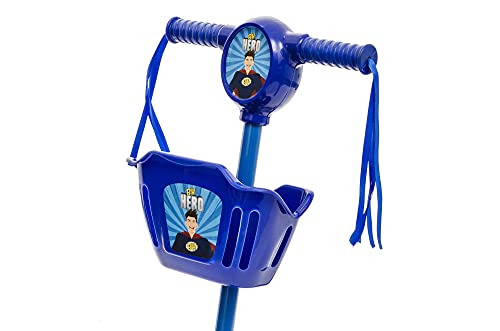 PATINETE 3 RODAS MUSICAL COM LUZ LED BH HERO AZUL BH STORE