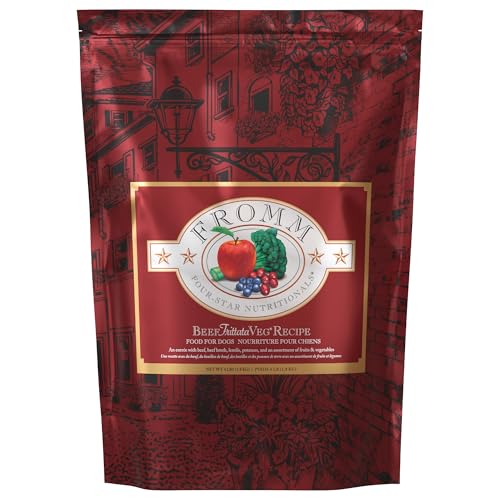 Fromm Four-Star Nutritionals Beef Frittata Veg Dog Food - Premium Dry Dog Food - Beef Recipe - 4 lb