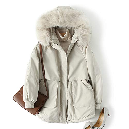 Doudoune femme d'hiver mi-longue à capuche veste chaude