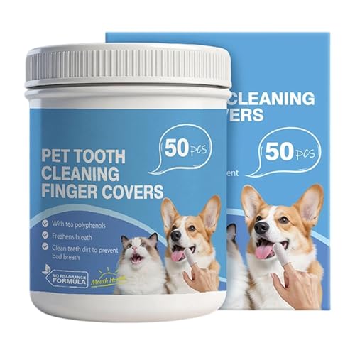 Zahnreinigungstücher für Hunde, Mundgeruch, Zahntücher für kleine, mittelgroße und große Welpen, Kätzchen, Spaziergänge, Zuhause, Reisen