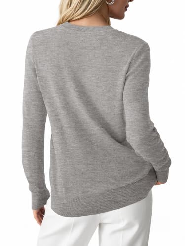 Image of GKBK Women's Sweaters 2026 Fall Fashion Lightweight Classic V Neck Business Casual Outfits Long Sleeve Knit Pullover Tops