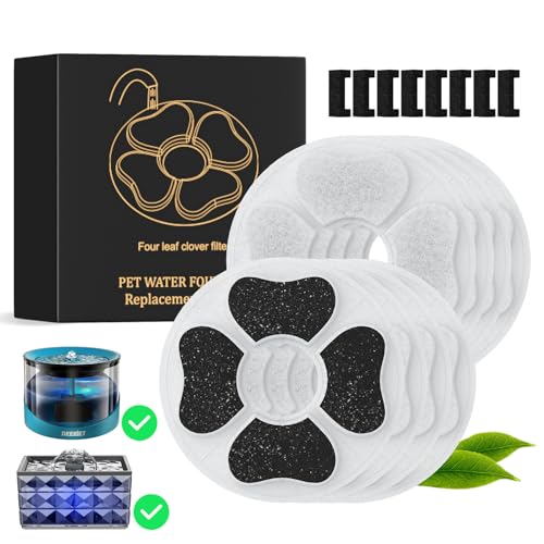 DEEIPET 8 Packs Cat Water Fountain Food Grade Replacement Filters