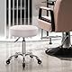 WKWKER 11cm Dicker Bürohocker Auf Rädern Drehbarer Verstellbarer Hocker PU Leder Sitz Hocker Stuhl Für Küche Hocker Salon Büro Massage Hocker Weiß