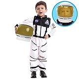 Spooktacular Creations Disfraz de piloto de Astronauta de la NASA con Casco de Visera móvil para niños (Medium)