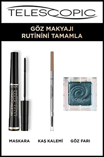 L'Oréal Paris Mascara Telescopic Noir (extraBlack) 8ml (Lot de 2)