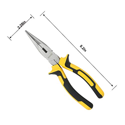 Dowell Needle Nose Pliers Long Nose Pliers 8 Inch With Wire Cutter For Jewelry Nickel Chromium Steel Construction And Professional Handle #TOP6