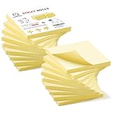 Happyhapi 18 Pack Sticky Notes 3x3 in, 900 Sheets Yellow Self-Stick Notes Post for Desktop, Computer, Whiteboard, Glass