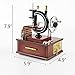 Saim Sewing Machine Music Box Table Decor Mechanical Christmas Birthday Gift
