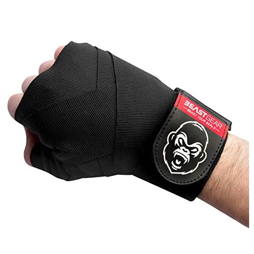 Beast Gear - Profi Boxbandagen - Premium Qualität Handbandagen für Kampfsport, MMA und Martial Arts - 4,5 Meter Elastische Bandagen