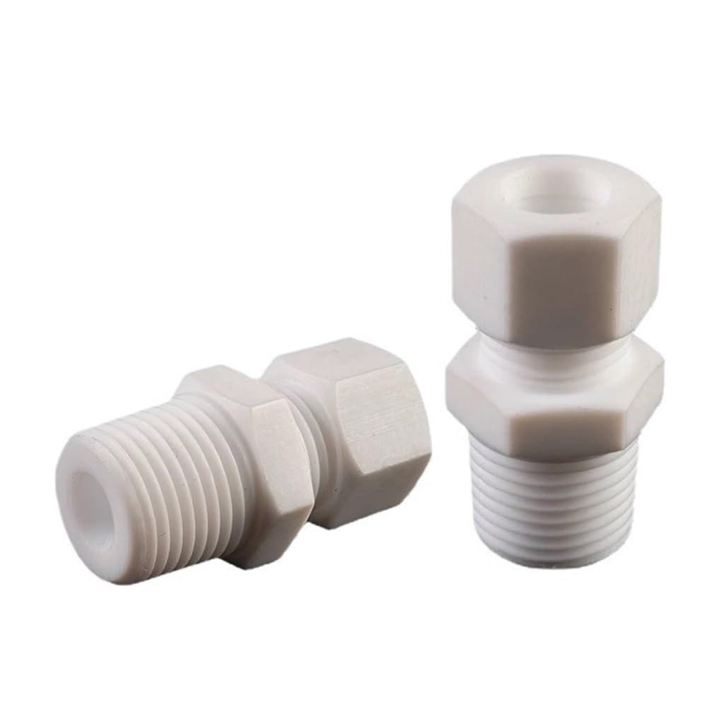 1 Stück BSPT NPT-Außengewinde PTFE-Einzelhülse Wasserleitungszubehör, Rohrverbinder-Kompressionsverschraubung(1/2 BSPT- 25.4mm)