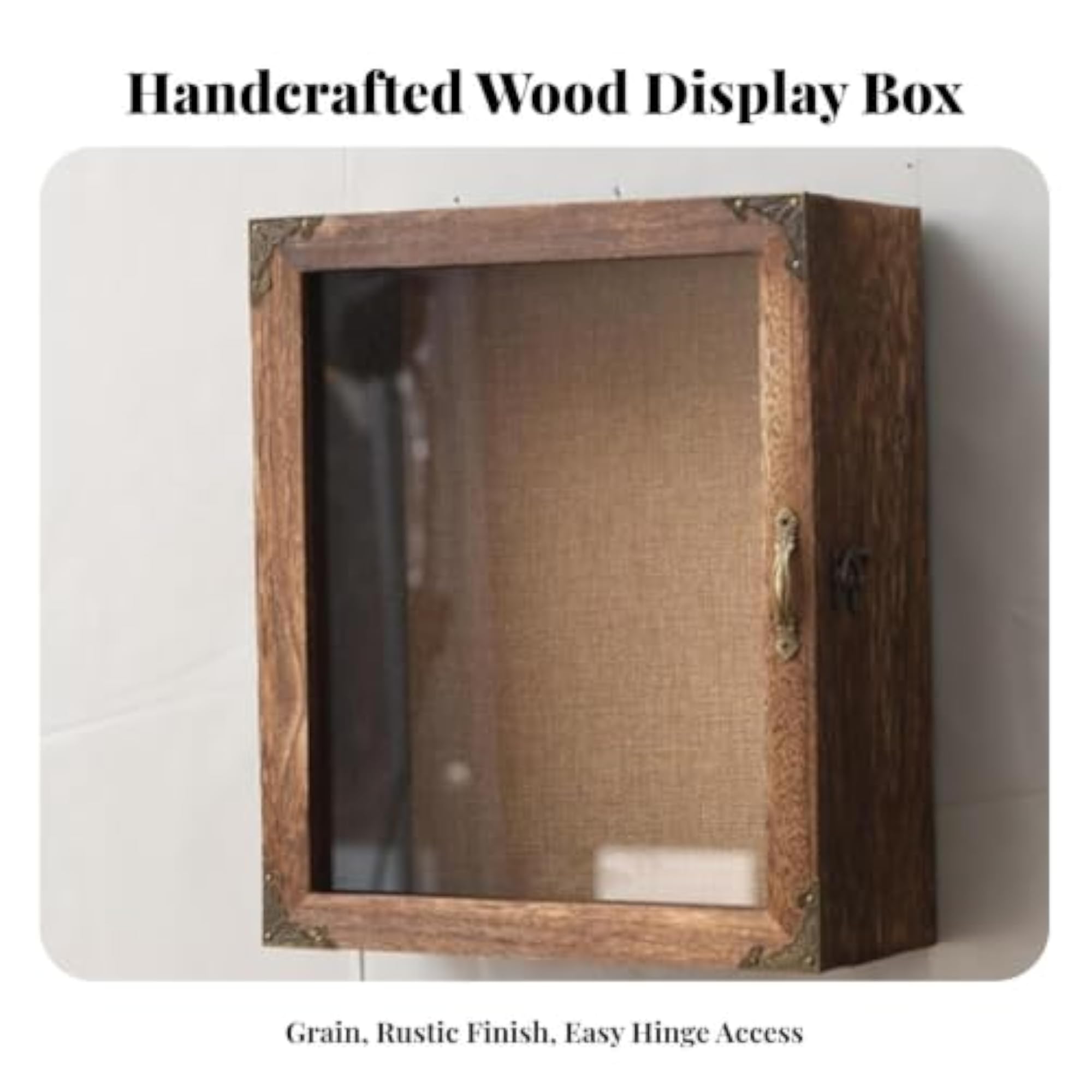 Wooden Display Box with Clear Front