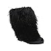 Bearpaw Women's Boetis Leather ,Closed Toe Mid-Calf Fashion Boots,Black, Size 6 M US