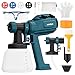 HANSILK Pistola de Pintura HVLP 800W Pulverizador Eléctrico con Depósito de 1200ml 5 Boquillas & 3 Modos de Rociado Flujo Ajustable Fácil de Limpiar para Muebles Paredes Vallas Bricolaje