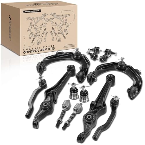 Image of A-Premium 12Pcs Front Suspension Kit, Upper & Lower Control Arm, Lower Ball Joint, Sway Bar Link, Inner & Outer Tie Rod End, Compatible with Honda Accord 1998 1999 2000 2001 2002