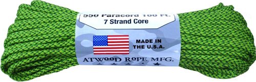 Atwood Rope 550-Pound Type III 7 Strand Core Paracord, 1/8-Inch x 100-Feet, G Spec Camo