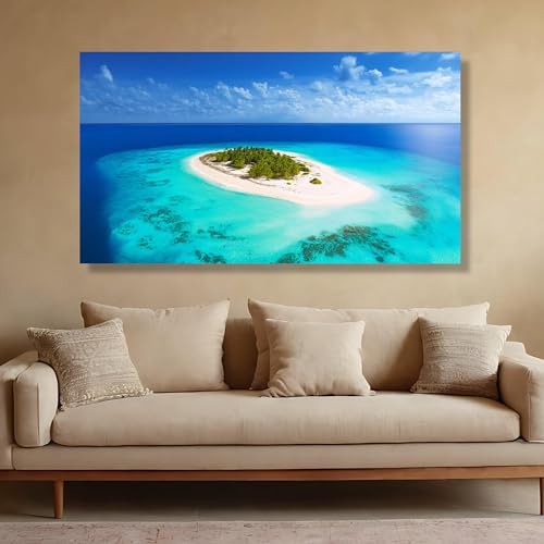 Peinture côtière vue aérienne île premium - 4
