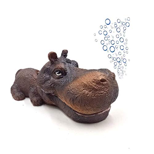 Superdream Frog Air Stone Bubbler Aerating Aquarium Ornament Fish Tunk Decorations (Hippopotamus) #TOP17