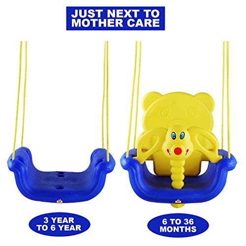 Image of Tender Care 3-in-1 Adjustable Baby Hanging Swing /Jhula for Kids Age 6 Months to 6 Years (Blue)