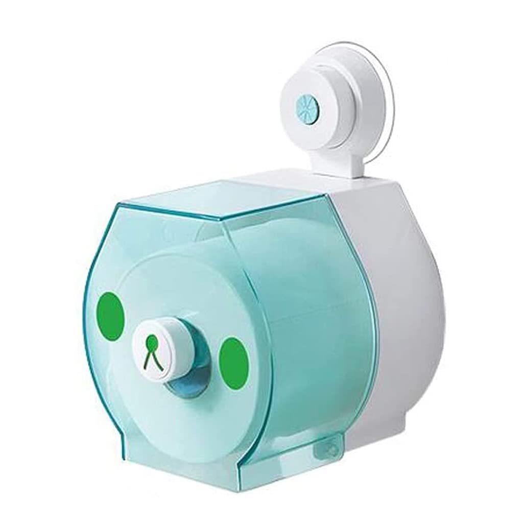 Soporte de papel higiénico con estante y caja de pañuelos plástica sin taladro para baño