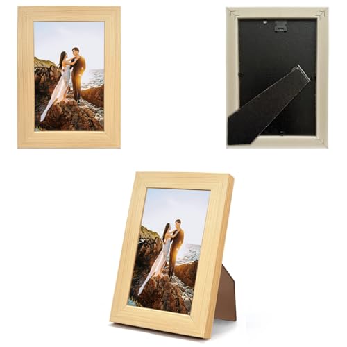 Image of Art Street Set of 2 Table Photo Frames Wall Hanging for Home, Living Room, Study Room Decor & Office Decor (Color: Beige, Size, 4x6 Inch)