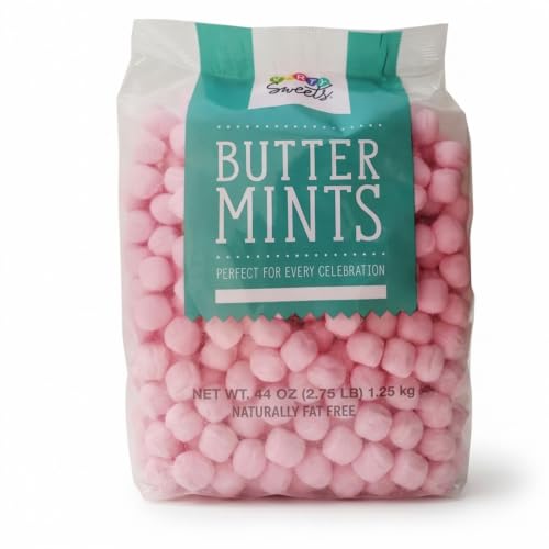 Party Sweets Pink Buttermints, 2.75 Pound, Appx. 350 Pieces from Hospitality Mints - image 1