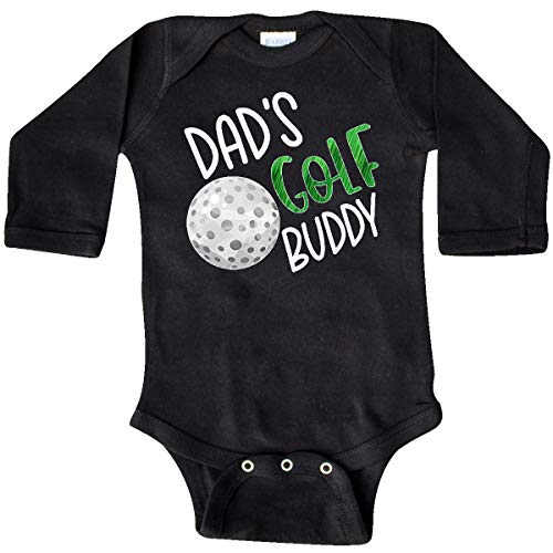 inktastic Dad's Golf Buddy with Golf Long Sleeve Creeper Newborn Black 3ac69