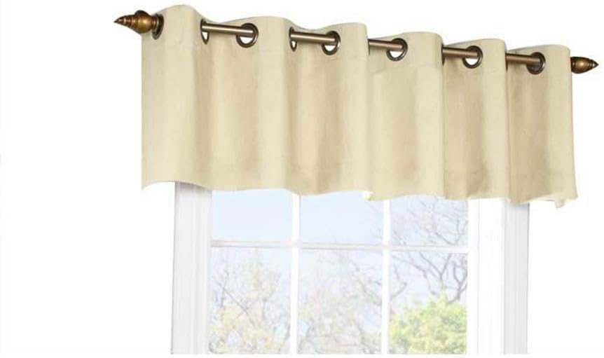 Natural Cotton Grommet Top Sill Length Valance