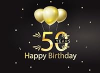 50th Happy Birthday: Birthday Anniversary Party Guest Book,Keepsake Birthday Gift Messages and Thoughts and Wishes (Birthday Party Book Signing) (Volume 1) 171737087X Book Cover